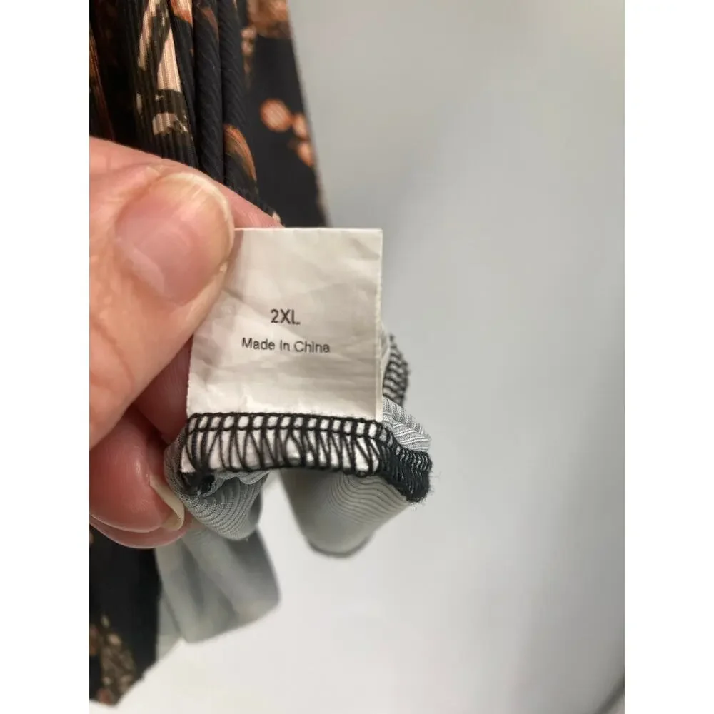 Sterling Kreek Not My First Rodeo Western Print One Shoulder Blouse Women’s 2X - Picture 7 of 9